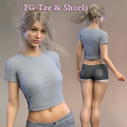 FG T-Shirt and Shorts for Genesis 8 Female(s)