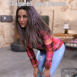 FGF Flannel and Jeans Outfit for Genesis 8 Female(s)