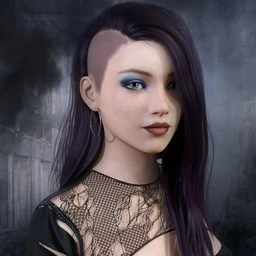 Jett Hair for Genesis 8 Female(s)