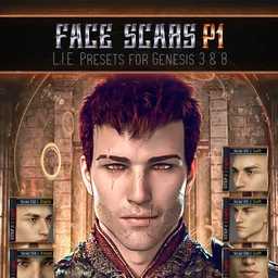 L.I.E. FACE SCARS for Genesis 3 and 8
