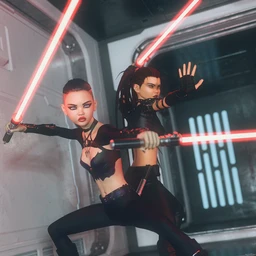 Laser Swords and Poses 2 for Genesis 3 and 8