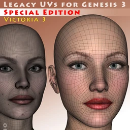 Legacy UVs for Genesis 3 – Special Edition – Victoria 3