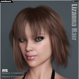 Lizanna Hair for Genesis 3 and 8 Females