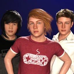 M3D Teen 8 Classmates Head Shapes for Genesis 8 Male