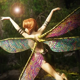 Natural Fae Wings for Genesis 8
