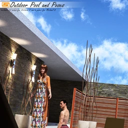 Outdoor Pool and Poses for Victoria 8 and Michael 8