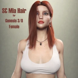 SC Mia Hair for Genesis 3 – 8 Female