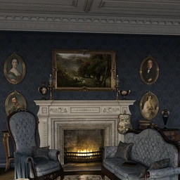 The Blue Room Iray for Victorian Decor 2 and 3