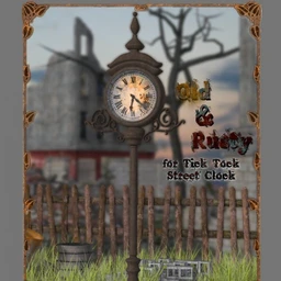 Tick Tock Street Clock Old and Rusty
