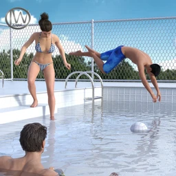 Time to Swim Poses for Genesis 3 & 8