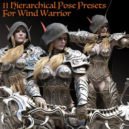 Wind Warrior Hierarchical Poses