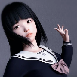 Yui Character and Hair for Genesis 8 Female