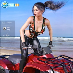 Z ATV Mania Vehicle and Poses for Genesis 3 and 8