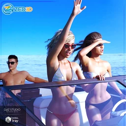 Z Luxury Boat and Poses for Genesis 3 and 8