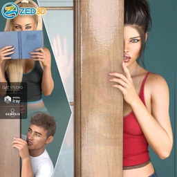 Z Utility Hiding and Lurking Poses and Partials for Genesis 3 and 8