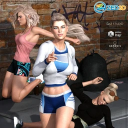Z Utility Series – Jumping Running Falling – Poses and Partials for Genesis 3 and 8