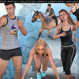 Z Utility Series Sport – Movement – Poses and Partials for Genesis 3 and 8