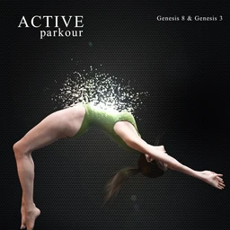 ACTIVE – Parkour Poses for Genesis 8 and 3 Female