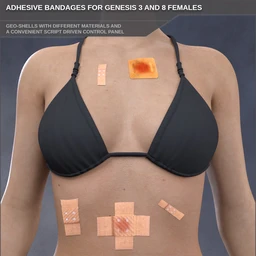 Adhesive Bandages for Genesis 3 and 8 Female(s)