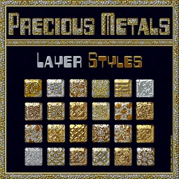 BLING! Precious Metals Layer Styles
