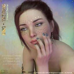 BWG – Tattoos, Head Serie for G3-G8 – DAZ Studio