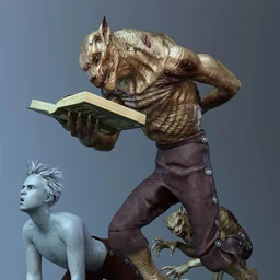 CDI Poses And Expressions for Plague Wolf HD and Genesis 8 Male