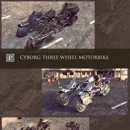 Cyborg Three Wheel Motorbike