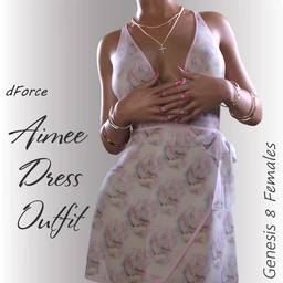 dForce Aimee Candy Dress for Genesis 8 Female(s)
