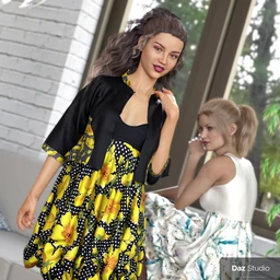 dForce Boho Boutique Bubble Dress for Genesis 8 Female(s)