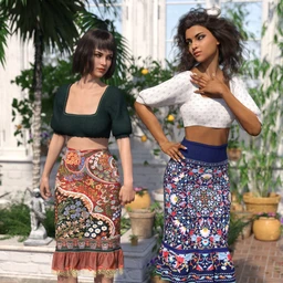 dForce Boho Ruffle Dress Textures