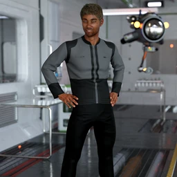 dForce Bridge Officer Outfit for Genesis 8 Male(s)