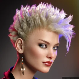 dForce C1 Spiky Hair for Genesis 3 and 8