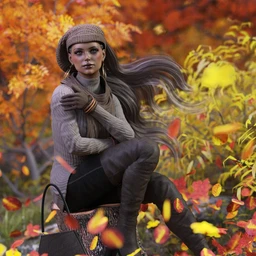 dForce Casual Autumn Outfit for Genesis 8 Female(s)