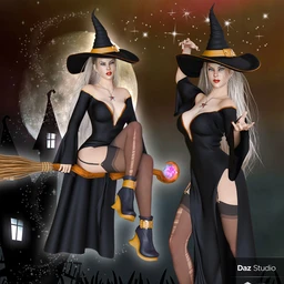 dForce Charming Witch Outfit for Genesis 8 Female(s)