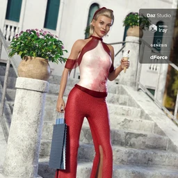 dForce Draped Pants Ensamble for Genesis 8 Female(s)