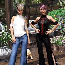 dForce Draped Pants Ensamble Textures