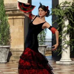 dForce Flamenco Dancer Outfit for Genesis 8 Female(s)