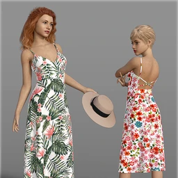 dForce H&C Beach Resort Outfit for Genesis 8 Female(s)