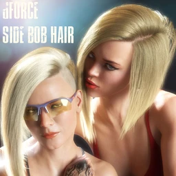 dForce Side Bob Hair for Genesis 8 Female(s)