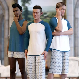 dForce Stellan Lounge Wear for Genesis 8 Male(s)