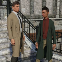 dForce Trench Coat Outfit for Genesis 8 Male(s)
