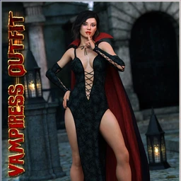 dForce Vampiress Outfit and Poses For Genesis 8 Female(s)