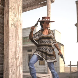 Dusty HD Cowgirl Outfit for Genesis 8 Female(s)