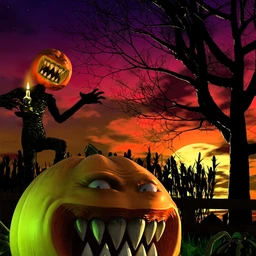 Evil Pumpkin HD for Genesis 8 Male