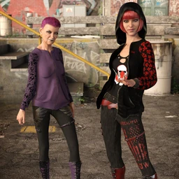 Gothy Punk Outfit Textures