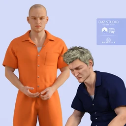 H&C Prisoner Clothing B for Genesis 3 Male(s)