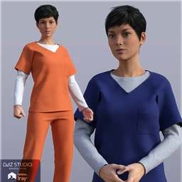 H&C Prisoner Clothing for Genesis 3 Female