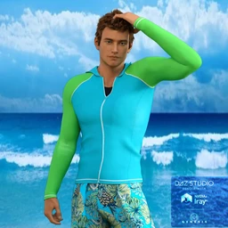 H&C Rash Guard Outfit for Genesis 3 Male