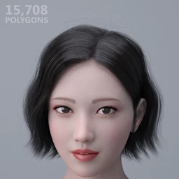 HY Wavy Bob Hair for Genesis 3 and 8