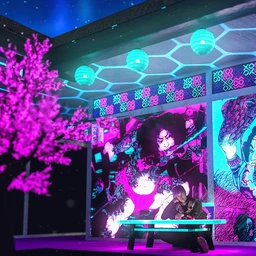 Japanese Tree Room Cyber Textures Add-On